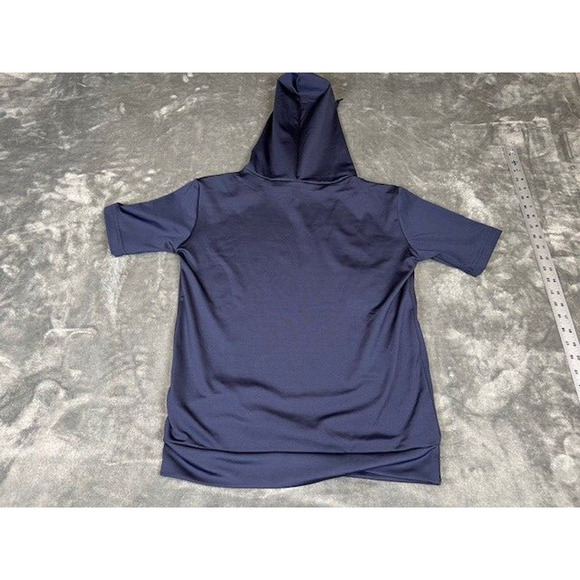 VNVNE Women Casual Ripped Hole Pullover Hoodie Small Dark Blue - Picture 6 of 7